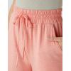imageYeokou Women Wide Leg Pants Drawstring Elastic High Waist Ruffle Hem Loose Casual Trousers with PocketsPink
