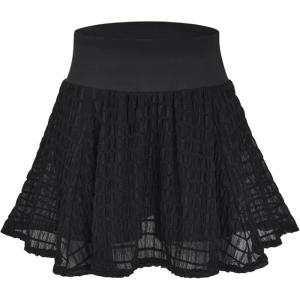 imageYeokou Women Tennis Skirt Shorts Stretchy High Waist Athletic Skorts Workout Sports Mini Skirt with PocketsBlack