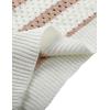 imageYeokou Womens Crochet Sweater Top Short Flutter Sleeve Crew Neck Summer Casual Knit Tank PulloversApricot