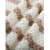 imageYeokou Womens Crochet Sweater Top Short Flutter Sleeve Crew Neck Summer Casual Knit Tank PulloversApricot