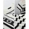 imageYeokou Womens Crochet Sweater Top Short Flutter Sleeve Crew Neck Summer Casual Knit Tank PulloversWhite