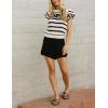 imageYeokou Womens Crochet Sweater Top Short Flutter Sleeve Crew Neck Summer Casual Knit Tank PulloversWhite