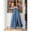 imageYeokou Womens Tie Overall Floral Cotton Jumpsuit Patchwork Pocket Romper Summer Casual OutfitBlue
