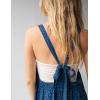imageYeokou Womens Tie Overall Floral Cotton Jumpsuit Patchwork Pocket Romper Summer Casual OutfitNavy
