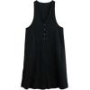 imageYeokou Womens Linen Cotton Dress Sleeveless Summer Casual Tank Midi Dresses with PocketBlack