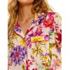 imageYeokou Women Cotton Floral Print Pajamas Button Down Short Sleeve Shirt Sleepwear Pj Shorts Set 2 Piece Lounge SetsFlower1