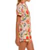 imageYeokou Women Cotton Floral Print Pajamas Button Down Short Sleeve Shirt Sleepwear Pj Shorts Set 2 Piece Lounge SetsFlower2