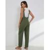 imageYeokou Womens Overalls Linen Cotton Jumpsuits Loose Casual Jumpers with PocketsArmygreen