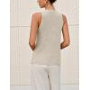 imageYeokou Women Halter Cross Over Collar Tank Knit Sleeveless Top Solid Color Casual Summer BlouseApricot