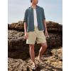 imageYeokou Mens Casual Shorts Summer Loose Fit Lightweight Elastic Waist Drawstring Pockets Beach Golf Walk ShortsBeige