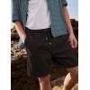imageYeokou Mens Casual Shorts Summer Loose Fit Lightweight Elastic Waist Drawstring Pockets Beach Golf Walk ShortsBlack