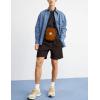 imageYeokou Mens Casual Shorts Summer Loose Fit Lightweight Elastic Waist Drawstring Pockets Beach Golf Walk ShortsBlack