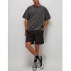 imageYeokou Mens Casual Shorts Summer Loose Fit Lightweight Elastic Waist Drawstring Pockets Beach Golf Walk ShortsBlack