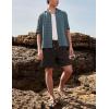 imageYeokou Mens Casual Shorts Summer Loose Fit Lightweight Elastic Waist Drawstring Pockets Beach Golf Walk ShortsBlack