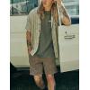 imageYeokou Mens Casual Shorts Summer Loose Fit Lightweight Elastic Waist Drawstring Pockets Beach Golf Walk ShortsBrown