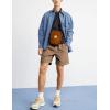 imageYeokou Mens Casual Shorts Summer Loose Fit Lightweight Elastic Waist Drawstring Pockets Beach Golf Walk ShortsBrown