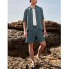 imageYeokou Mens Casual Shorts Summer Loose Fit Lightweight Elastic Waist Drawstring Pockets Beach Golf Walk ShortsNavy