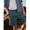 imageYeokou Mens Casual Shorts Summer Loose Fit Lightweight Elastic Waist Drawstring Pockets Beach Golf Walk ShortsNavy