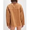 imageYeokou Women Oversize Denim Jacket Casual Button Down Jean Coat Long Sleeve Shacket Outfit with PocketsBrown