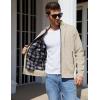 imageYeokou Mens Casual Slim Full Zip Thick Knitted Cardigan Sweaters with PocketsAkhaki