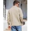 imageYeokou Mens Casual Slim Full Zip Thick Knitted Cardigan Sweaters with PocketsAkhaki
