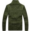imageYeokou Mens Casual Slim Full Zip Thick Knitted Cardigan Sweaters with PocketsArmygreen