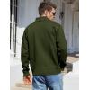 imageYeokou Mens Casual Slim Full Zip Thick Knitted Cardigan Sweaters with PocketsArmygreen