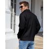imageYeokou Mens Casual Slim Full Zip Thick Knitted Cardigan Sweaters with PocketsBlack