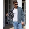 imageYeokou Mens Casual Slim Full Zip Thick Knitted Cardigan Sweaters with PocketsBlue