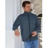 imageYeokou Mens Casual Slim Full Zip Thick Knitted Cardigan Sweaters with PocketsBlue
