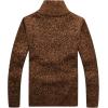 imageYeokou Mens Casual Slim Full Zip Thick Knitted Cardigan Sweaters with PocketsBrown