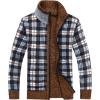 imageYeokou Mens Casual Slim Full Zip Thick Knitted Cardigan Sweaters with PocketsBrown