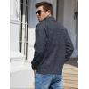 imageYeokou Mens Casual Slim Full Zip Thick Knitted Cardigan Sweaters with PocketsDark Grey