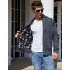 imageYeokou Mens Casual Slim Full Zip Thick Knitted Cardigan Sweaters with PocketsDark Grey