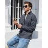 imageYeokou Mens Casual Slim Full Zip Thick Knitted Cardigan Sweaters with PocketsDark Grey
