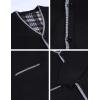 imageYeokou Mens Casual Slim Full Zip Thick Knitted Cardigan Sweaters with PocketsV Neck Black