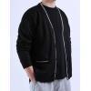 imageYeokou Mens Casual Slim Full Zip Thick Knitted Cardigan Sweaters with PocketsV Neck Black