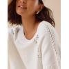 imageYeokou Women Short Sleeve Sweater Crewneck Knit Pullover Top Loose Fall Casual Crochet Blouse ShirtBeige