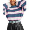 imageYeokou Women Stripe Pullover Sweater Turtleneck Ribbed Knit Top Casual Fall Winter KnitwearBlue