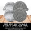 imageShark Grey XKITP7000D Soft 2 Steam ampamp Scrub Dirt Grip Dusting Washable Pads
