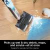 imageShark HydroDuo with DirtReveal Technology Cordless Everyday Hard Floor Cleaning System Wet ampamp Dry Debris Pickup Mops ampamp Scrubs All at Once Hardwood Tile Laminate ampamp Stone Stone Metallic WW201