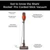 imageShark Rocket UltraLight Corded Bagless Vacuum for Carpet and Hard Floor Cleaning with Swivel Steering HV301 GrayOrangeRocket Pet with Standard Dust Cup