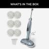 imageShark S7000AMZ Steam Mop Steam ampamp Scrub AllinOne Scrubbing and Sanitizing Designed for Hard Floors with 6 Dirt Grip Soft Scrub Washable Pads ampamp 2 Steam Modes Pure Water BluePure Water Blue