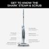 imageShark S7000AMZ Steam Mop Steam ampamp Scrub AllinOne Scrubbing and Sanitizing Designed for Hard Floors with 6 Dirt Grip Soft Scrub Washable Pads ampamp 2 Steam Modes Pure Water BluePure Water Blue