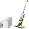 imageShark VM200P12 VACMOP Vacuum Mop Bundle with 12 Disposable VACMOP Pads ampamp 12 oz Cleaning Solution WhiteVACMOP White  12 pads