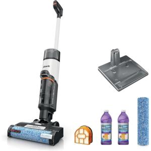 imageShark HydroVac MessMaster Wet Dry Vacuum Cleaner Cordless 3in1 Vacuum Mop All in One ampamp SelfCleaning System Lightweight Powerful Suction for Hard Floors ampamp Area Rugs Stone WD261Rose GoldCordless w Premium Package