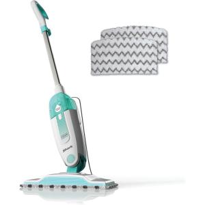 imageShark S1000 Steam Mop with 2 Dirt Grip Pads Lightweight Safe for all Sealed Hard Floors like Tile Hardwood Stone Laminate Vinyl ampamp More Machine Washable Removable Water Tank WhiteSeafoam
