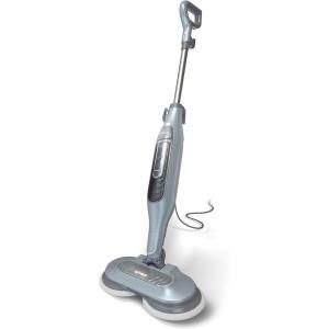 imageShark S7000AMZ Steam Mop Steam ampamp Scrub AllinOne Scrubbing and Sanitizing Designed for Hard Floors with 6 Dirt Grip Soft Scrub Washable Pads ampamp 2 Steam Modes Pure Water BluePure Water Blue