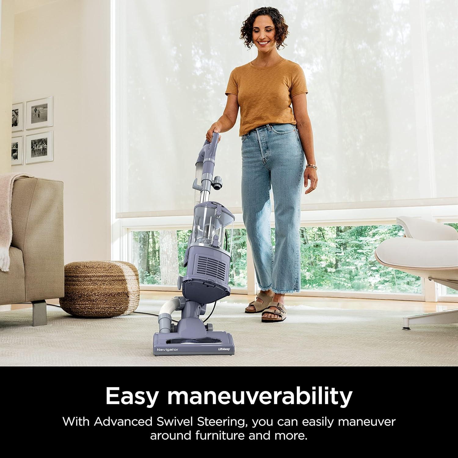 imageShark NV352 Navigator Lift Away Upright Vacuum Hepa Filter AntiAllergen Technology Swivel Steering Ideal for Carpet Stairs ampamp Bare Floors with Wide Upholstery ampamp Crevice Tools LavenderLavender
