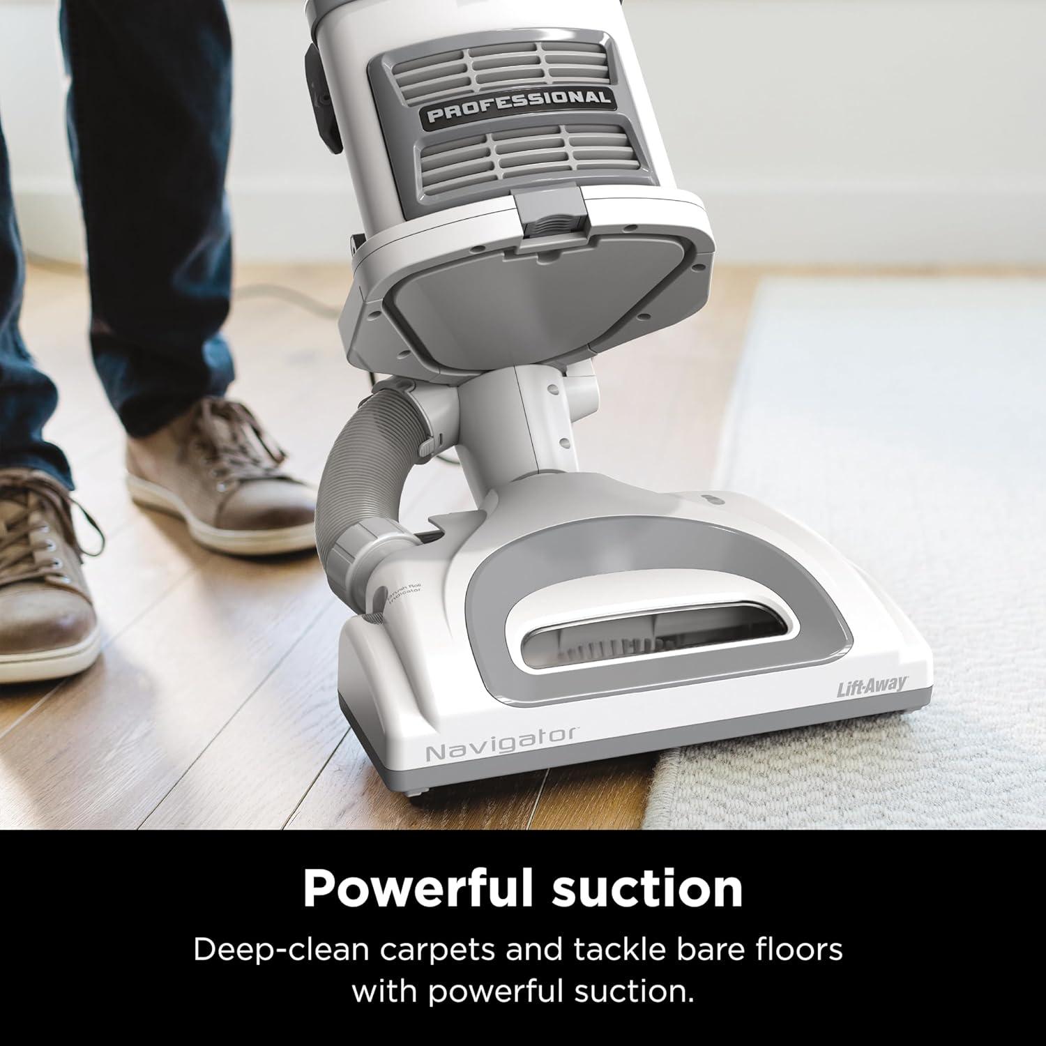 imageShark NV352 Navigator Lift Away Upright Vacuum Hepa Filter AntiAllergen Technology Swivel Steering Ideal for Carpet Stairs ampamp Bare Floors with Wide Upholstery ampamp Crevice Tools LavenderWhiteSilver